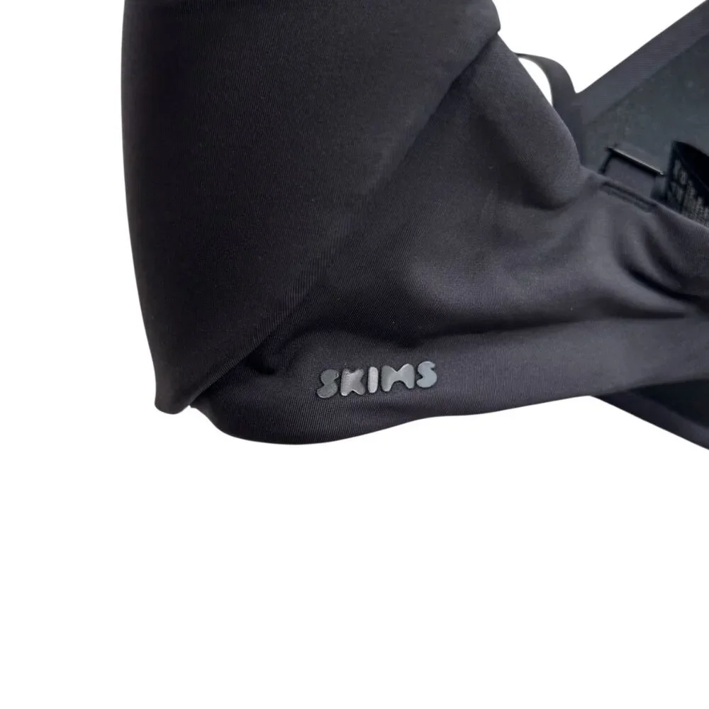 SKIMS Wireless Form Push Up Bra 32DD Onyx Minimalist T-Shirt Comfort - Picture 3 of 8